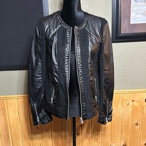 Blanc Noir faux leather jacket